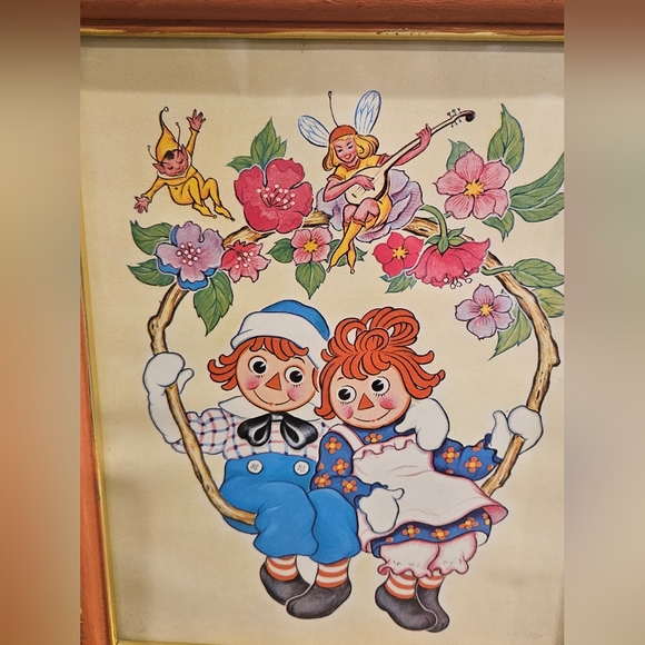 Bobbs-Merrill Raggedy Ann & Andy 8×10 Vintage 1973 Prints in Frame Lot of 2 - Picture 8 of 12